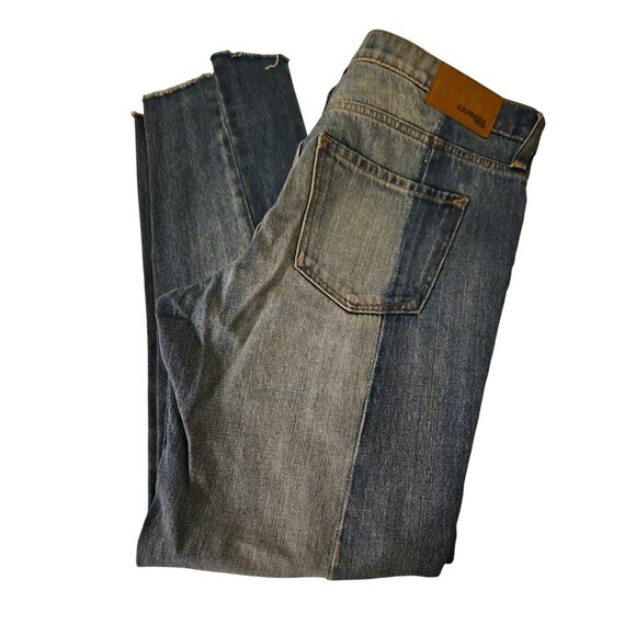 Women’s EXPRESS Original Girlfriend Jeans  Two-Toned Raw Hem 8 R - Picture 2 of 5